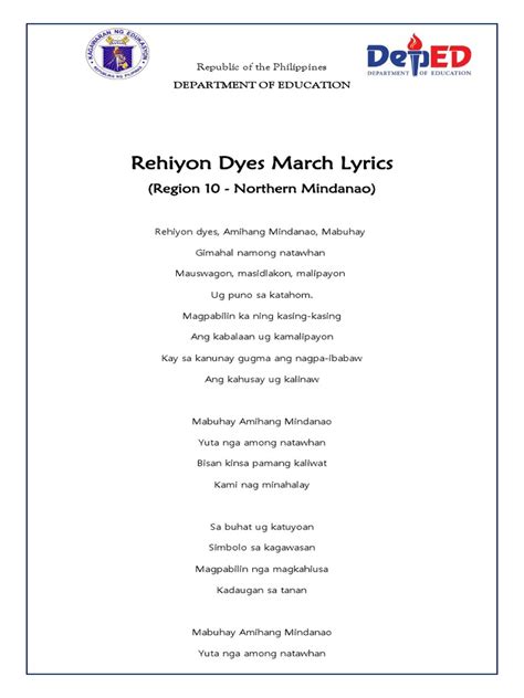 rehiyon dyes lyrics
